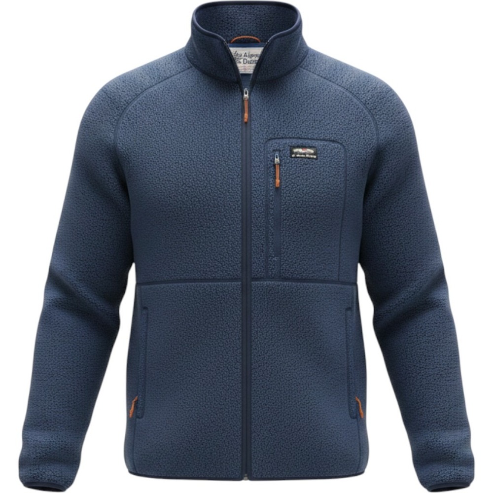 Alpine Design Mens Sherpa Fleece Jacket Full Zip Navy Blue XXL New With Tags